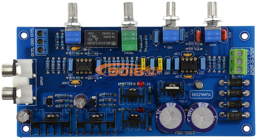 甲類穩壓NE5532發燒級高保真音調板 成品板 帶IC座