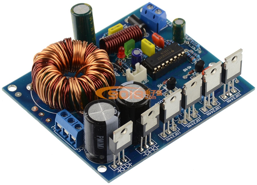 180W汽車功放升壓開關電源板（單DC12V轉正負±10~35V輸出 可調壓）