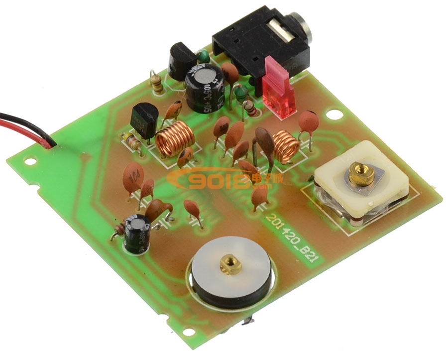 TDA7021(或KA22429)BP機式調(diào)頻接收板 成品板(連續(xù)可調(diào) 無靜噪 單聲道)