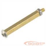 M3單通六角銅柱 直螺紋3MM*長30+6MM 配螺母 螺絲 PCB線路板 電路板 支撐固定 
