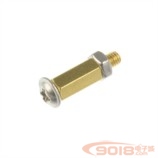 M3單通六角銅柱螺紋3MM*長10+6MM 配螺母 螺絲 PCB線路板 電路板 支撐固定 