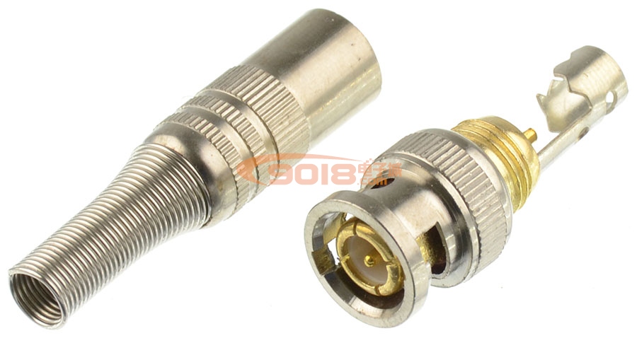 全銅全鍍金 BNC/Q9 插頭 適用50-3型射頻同軸電纜/饋線