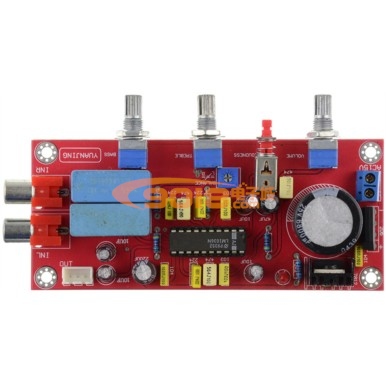 LM1036N直流控制發燒功放前級音調板 成品板（紅色板）
