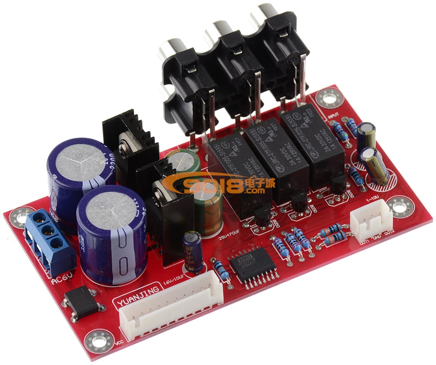 PGA2311U電子音量控制遙控前級(jí)板（成品板）三路音頻切換 帶遙控器、LCD面板