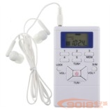 袖珍FM調頻立體聲收音機 英語聽力耳機 校園廣播 數字選頻 70-108MHz