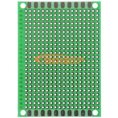 綠油單面FR-4環氧玻纖PCB萬能板/電路板/洞洞板/萬用板/實驗板（5X7CM 厚1.6MM）