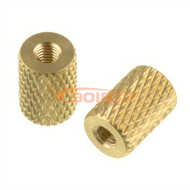 M3加厚雙通圓形銅柱 長度10*直徑7MM 網紋/滾花加長螺母 PCB線路板/電路板支撐固定