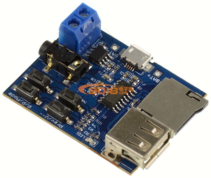 MP3無損解碼板 TF卡 U盤 MP3解碼播放器模塊 自帶功放3W可驅動喇叭