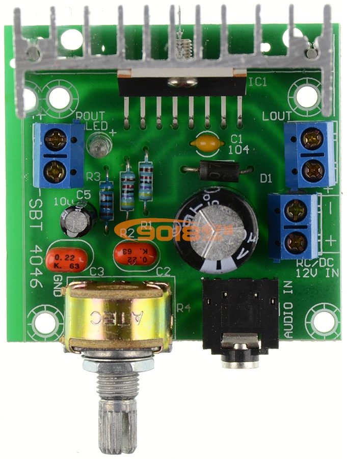 TDA7297數(shù)字功放板 雙聲道車載功放模塊 直流單12V供電