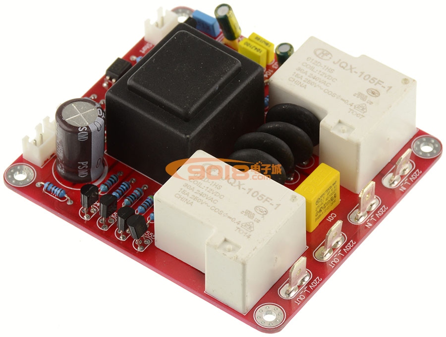 甲類延時軟啟動溫度保護板（帶開關功能）