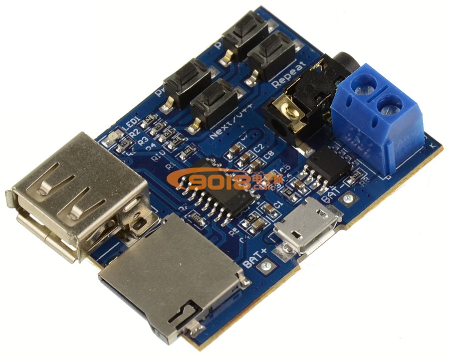 MP3無損解碼板 TF卡 U盤 MP3解碼播放器模塊 自帶功放3W可驅動喇叭