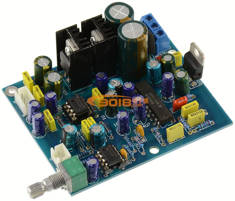 M51134P+NE5532低音炮前級板 數字超重低音板 低通濾波激勵器 電子分頻 低音炮功放前置板