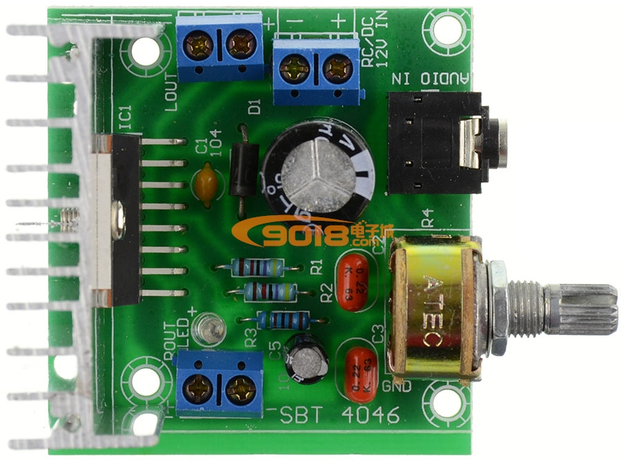 TDA7297數(shù)字功放板 雙聲道車載功放模塊 直流單12V供電