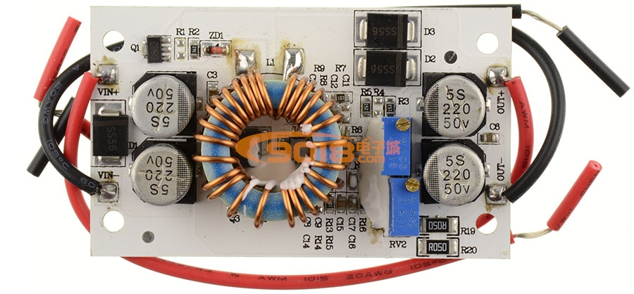 DC12V/250W大功率升壓恒壓恒流電源板/LED電源驅動模塊/車載筆記本電源