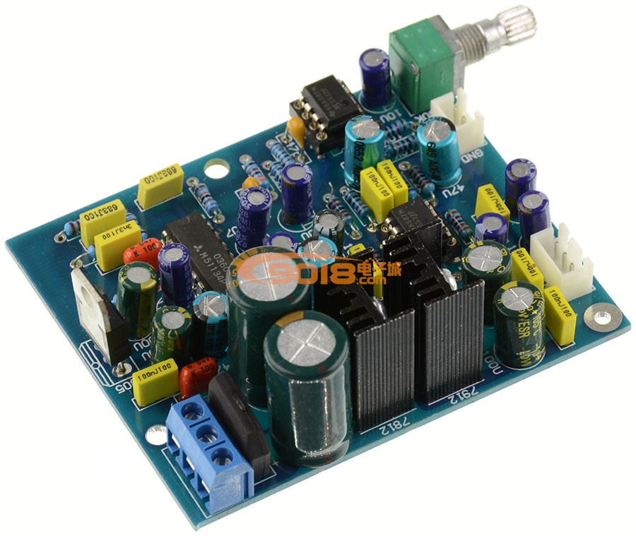 M51134P+NE5532低音炮前級板 數字超重低音板 低通濾波激勵器 電子分頻 低音炮功放前置板