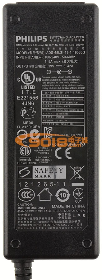 全新原裝正品飛利浦液晶電視電源適配器 ADS-65LSI-19-1 19V3.42A 65W