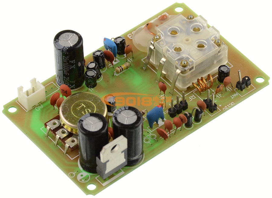 調頻廣播自動接收板/收音板 音頻功放3W(86-111MHz連續可調 帶靜噪 單聲道)