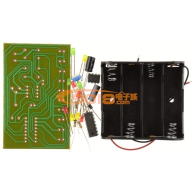 恒興HX-4017 LED流水燈數字電路套件 diy散件（含電池盒）