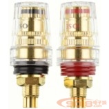 原裝高品質(zhì)OSEL純銅鍍金功放插座 機箱輸出座/水晶透明接線柱 一只價