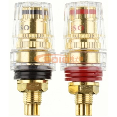 原裝高品質OSEL純銅鍍金功放插座 機箱輸出座/水晶透明接線柱 一只價