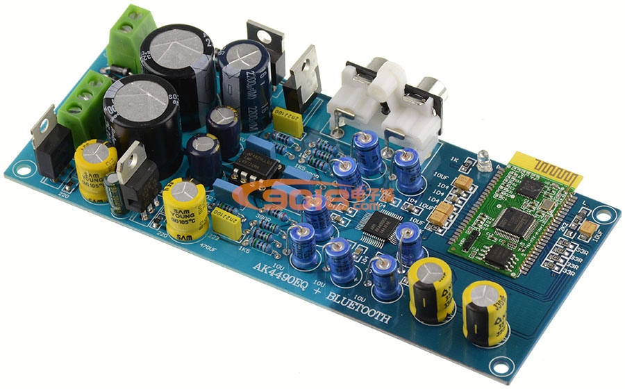 AK4490+LME49720高保真藍牙4.0 I2S發燒級解碼板（雙電源）帶AUX線路輸入