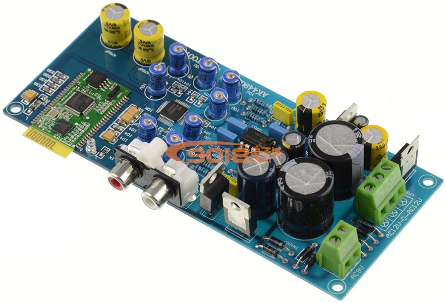 AK4490+LME49720高保真藍牙4.0 I2S發燒級解碼板（雙電源）帶AUX線路輸入