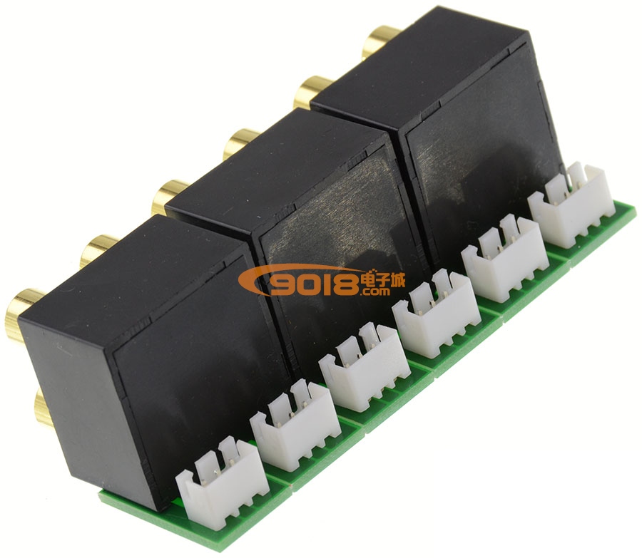 密封型2位RCA蓮花座轉(zhuǎn)XH2.54mm 3P插座 轉(zhuǎn)接板/PCB板