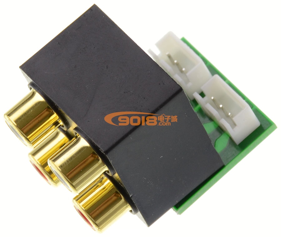 密封型4位6腳RCA蓮花插座 鍍金 AV功放機(jī)箱配件 同心孔距14MM