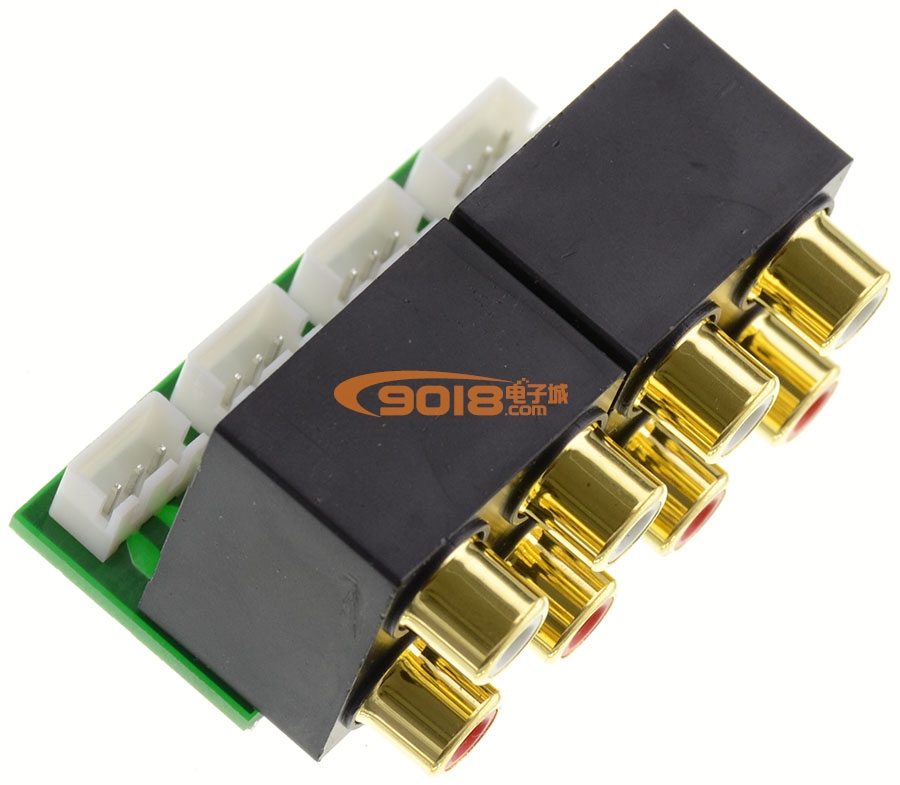 密封型2位RCA蓮花座轉(zhuǎn)XH2.54mm 3P插座 轉(zhuǎn)接板/PCB板