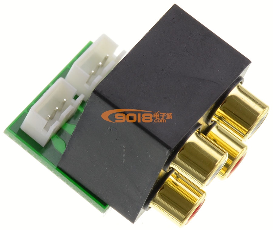 密封型4位6腳RCA蓮花插座 鍍金 AV功放機(jī)箱配件 同心孔距14MM