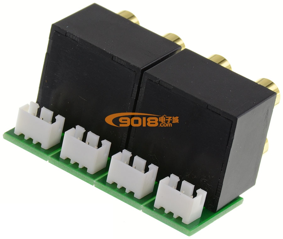 密封型2位RCA蓮花座轉(zhuǎn)XH2.54mm 3P插座 轉(zhuǎn)接板/PCB板