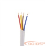 四芯電源線/控制線/信號(hào)線 外徑4.6mm 0.2平純銅 白色柔軟護(hù)套線 一米價(jià)
