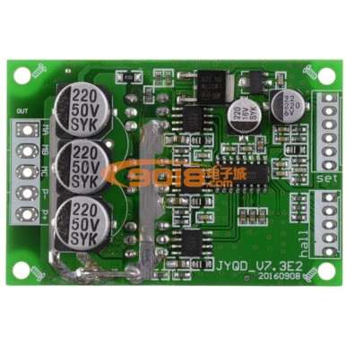 12-36V直流無刷電機驅(qū)動板 有感霍爾馬達控制器 PWM方波電子調(diào)速器