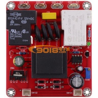 1000W甲類電源延時開關溫度保護板（110V 220V通用）無開關功能