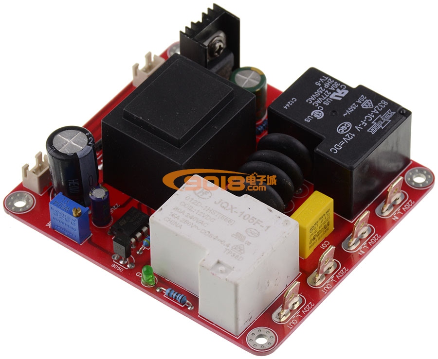 甲類電源延時開關溫度保護板（110V 220V通用）無開關功能