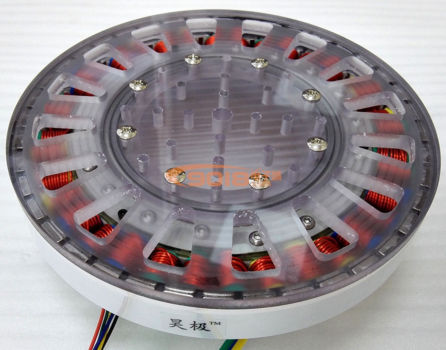 昊極400W無軸版低速大扭矩盤式直流無刷電機馬達 扁平 三相 多極 超薄 有感帶霍爾