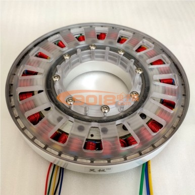 昊極400W超大空心軸低速盤式三相直流無刷電機馬達 扁平 多極 超薄 有感帶霍爾