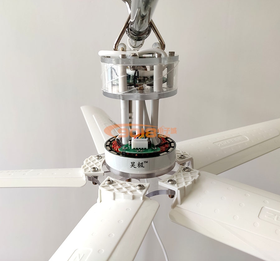 昊極700mm直流無刷電機微型吊扇 蚊帳微風電扇 可無級調速 12V靜音風扇 4葉片