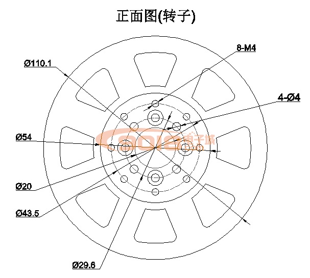昊極9910/450W空心軸馬達 盤式扁平直流永磁三相無刷電機