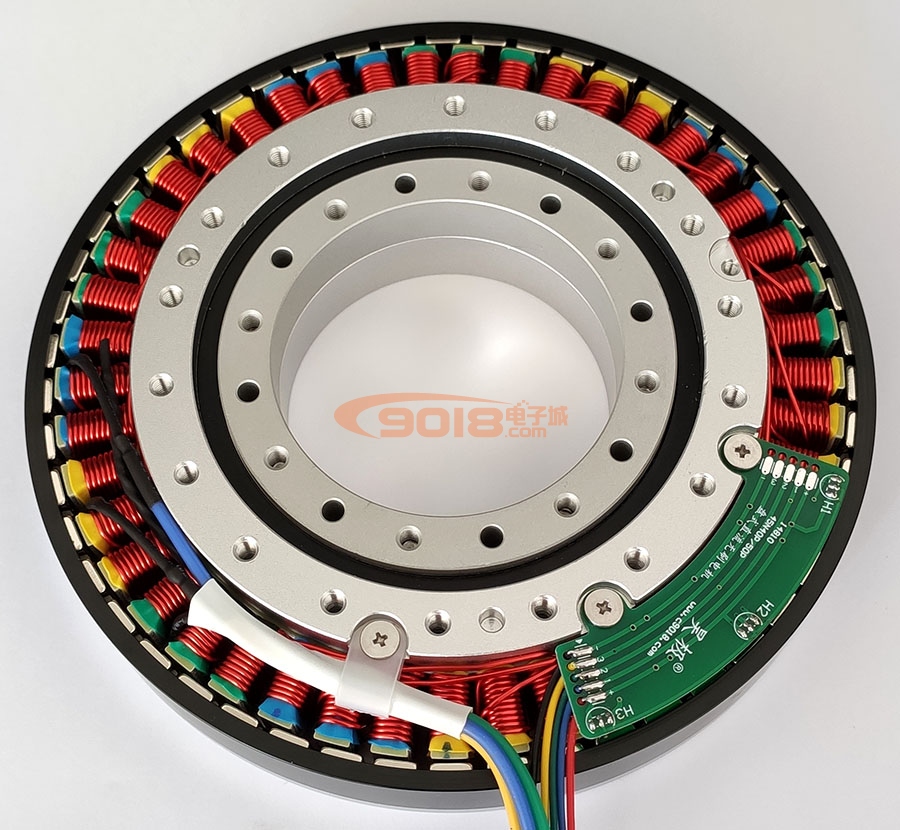 昊極14810/700W大型永磁直流無刷電機馬達 低速力矩型 盤式超薄扁平 多極 有感帶霍爾