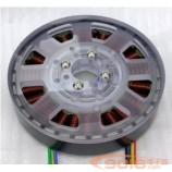 昊極300W空心軸盤式27N30P永磁三相直流無刷電機/馬達 有感帶霍爾