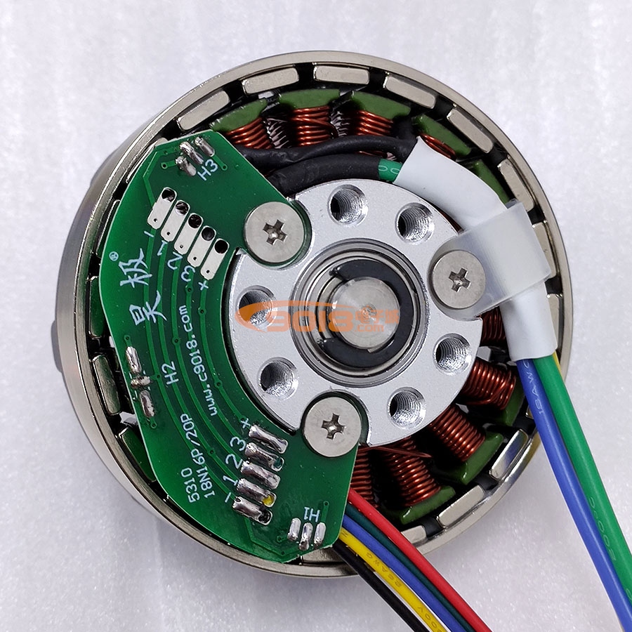 昊極5310/90W直流無刷電機 三相永磁盤式外轉(zhuǎn)子馬達(dá) 有感有霍爾