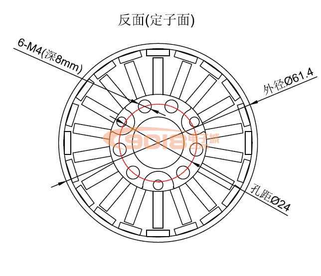 昊極5310/90W直流無刷電機 三相永磁盤式外轉(zhuǎn)子馬達(dá) 有感有霍爾