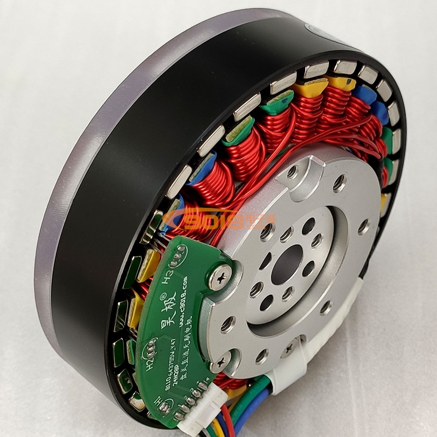 昊極8110/300W空心軸馬達 盤式扁平直流永磁三相無刷電機 塑料版