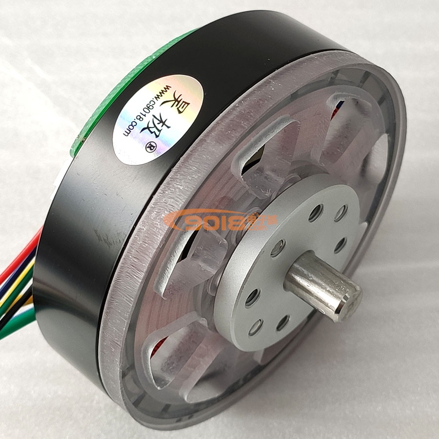 昊極100W盤式18N20P永磁三相直流無刷電機/馬達 有感帶霍爾