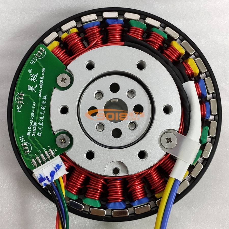 昊極8110/300W空心軸馬達 盤式扁平直流永磁三相無刷電機