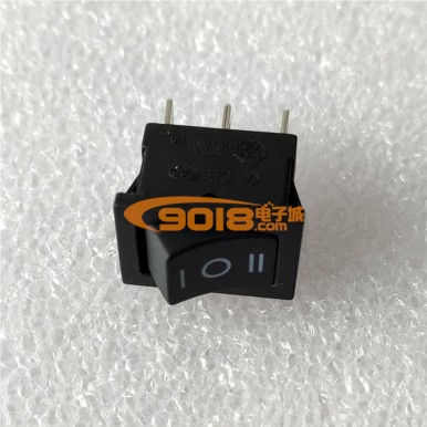 船型電源開關 3腳3檔 蹺板開關 機箱面板 儀器儀表配用 黑色