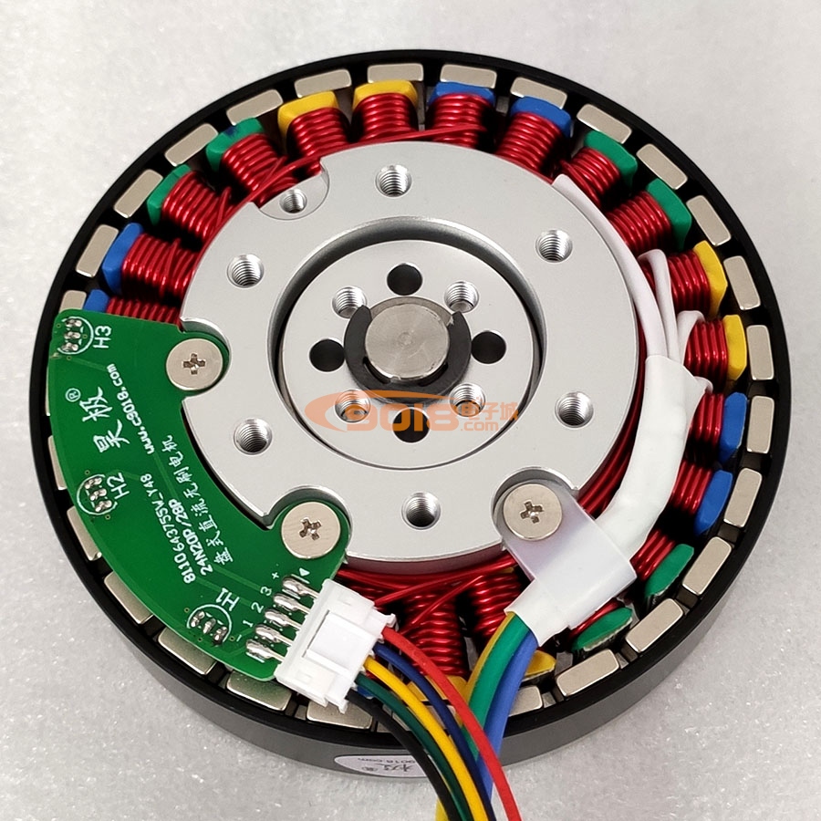 昊極8110/300W空心軸馬達 盤式扁平直流永磁三相無刷電機