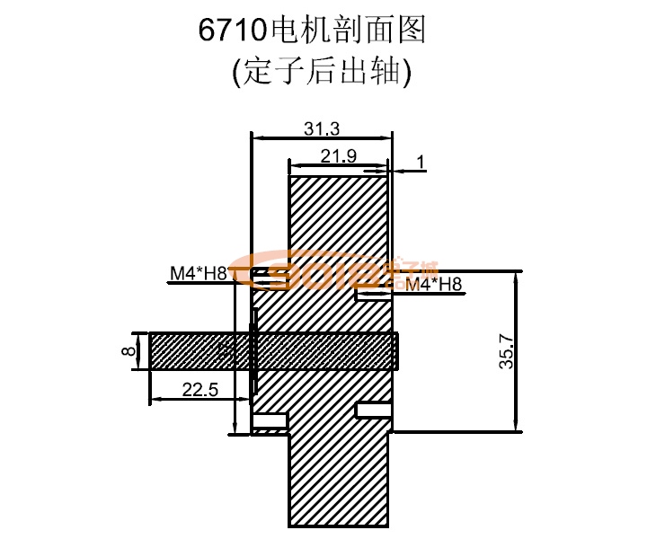 昊極6710/0.8Nm盤式永磁三相直流無刷電機/馬達 有感帶霍爾 全金屬版